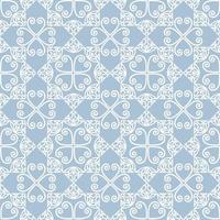 Abstract seamless pattern. Mosaic floral diagonal tile ornamental background. Muslim line ornament in arab orient style vector