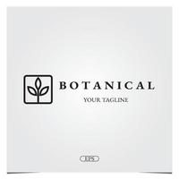 botánico naturaleza eco logo diseño logo premium elegante plantilla vector eps 10