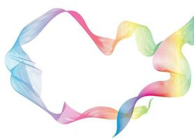 Abstract wave background design. Stylish line art background with colorful shiny waves. Curved wavy line on white background. photo