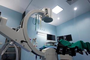 Interior of operating room in modern clinic,operating room with modern equipment. photo