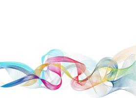 Abstract wave background design. Stylish line art background with colorful shiny waves. Curved wavy line on white background. photo