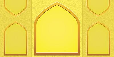 Elegant and Fresh Islamic Banner Background with Text Space vector