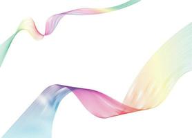 Abstract wave background design. Stylish line art background with colorful shiny waves. Curved wavy line on white background. photo