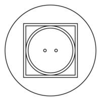 Drum drying in machine usually mode Clothes care symbols Washing concept Laundry sign icon in circle round outline black color vector illustration flat style image