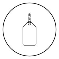 Label on the rope icon black color vector illustration simple image