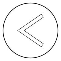 Kenaz rune Kanu symbol ulcer torch icon outline black color vector in circle round illustration flat style image