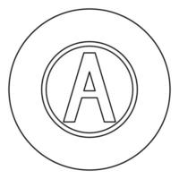 Dry cleaning with any solution Clothes care symbols Washing concept Laundry sign icon in circle round outline black color vector illustration flat style image