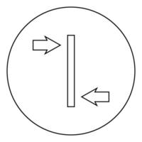 Offset image pattern Designation on the wallpaper symbol icon in circle round outline black color vector illustration flat style image