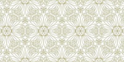 gold line pattern ethnic background vector