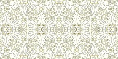 gold line pattern ethnic background vector