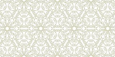 gold line pattern ethnic background vector