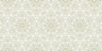 gold line pattern ethnic background vector