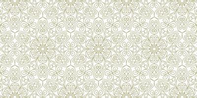 gold line pattern ethnic background vector