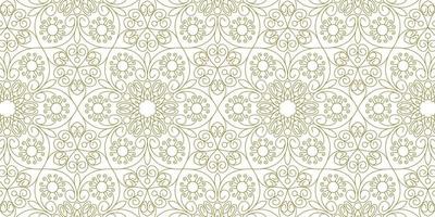 gold line pattern ethnic background vector