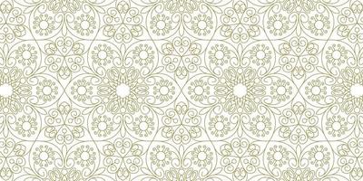 gold line pattern ethnic background vector