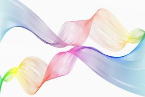 Abstract wave background design. Stylish line art background with colorful shiny waves. Curved wavy line on white background. photo