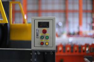 Industry worker Foreman or worker work at factory site check up machine or products in site. Engineer or Technician checking Material or Machine on Plant. Industrial and Factory. photo