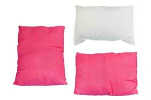 Three pillow isolated on white background. Object with clipping path.