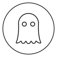 Ghost icon black color vector illustration simple image