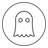 Ghost icon black color vector illustration simple image