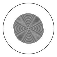 Spiral icon black color in round circle vector