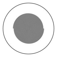 Spiral icon black color in round circle vector