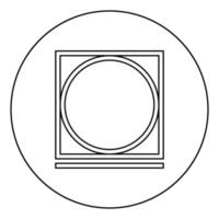 Drum drying in machine easy mode Clothes care symbols Washing concept Laundry sign icon in circle round outline black color vector illustration flat style image