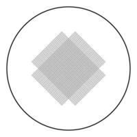 Grid from lines Symbol of fabric icon in circle round outline black color vector illustration flat style image