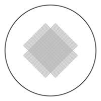 Grid from lines Symbol of fabric icon in circle round outline black color vector illustration flat style image