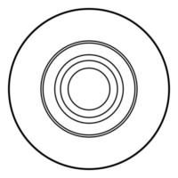 Radio signal symbol connect icon black color in circle round vector
