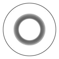Sun icon in circle round black color vector illustration solid outline style image