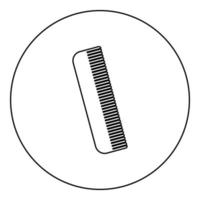 Comb icon in circle round black color vector illustration image outline contour line thin style