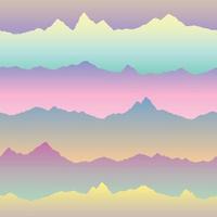 Abstract wavy mountain skyline background. Nature asian seamless pattern. Dynamic motion wave texture vector