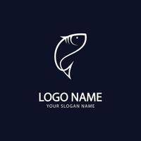 Fish logo template, Simple fish logo design for company or restaurant vector