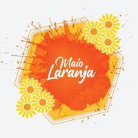 Publicación en redes sociales de maio laranja: lucha contra el abuso y la explotación infantil. el mes de mayo se conoce como mayo naranja. vector