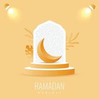 Ramadan mubarak background template design vector