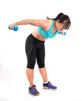 asian chubby woman exercise photo