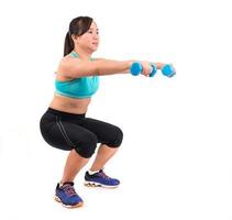 asian chubby woman exercise photo