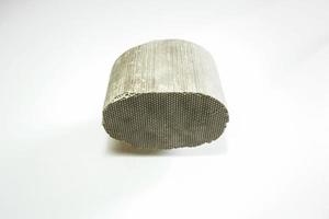 catalytic converter White background, reduce pollution,Closeup photo
