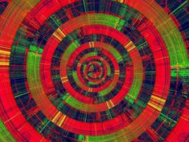 Abstract background in red, green and yellow, with a spectacular rhythm and dark accents. photo