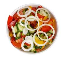 vegetable salad with a onion photo