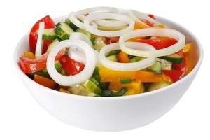 vegetable salad with a onion photo
