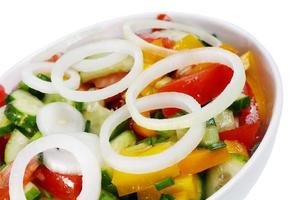 vegetable salad with a onion photo