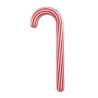 3D rendering isolated candycane in white background photo