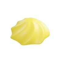 3D rendering isolated spiral vanilla cookie in white background photo