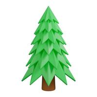 3D rendering isolated christmas tree model in white background photo