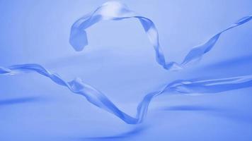 Blue Fabric  Cloth Flowing on Wind, Textile Wave Flying movement, 3d rendering abstract fashion background photo