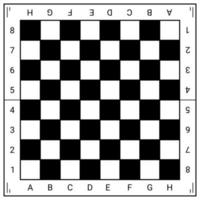 Hand drawn chessboard. Intelligent and strategic game. Playing field. Doodle. Vector illustration