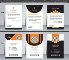diseño de plantilla de tarjeta de identificación corporativa y creativa vector