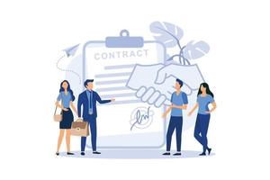 handshake, conclusion of a contract, successful partnership, cooperation flat modern design illustration vector